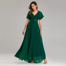 Load image into Gallery viewer, Evening Dresses XUCTHHC Elegant V-Neck Ruffles Chiffon Formal Evening Gown  Robe Vestidos De Fiesta Dress for Wedding Party
