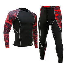 Load image into Gallery viewer, Men's Compression Sportswear Suits Gym Tights Training Clothes Workout Jogging Sports Set Running Rashguard Tracksuit For Men

