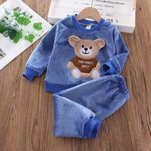 Load image into Gallery viewer, Fleece Hooded Baby Outfit Set
