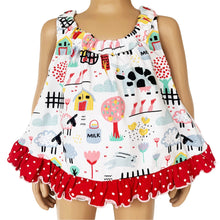 Load image into Gallery viewer, Girls Farm Animal Swing Tank Top
