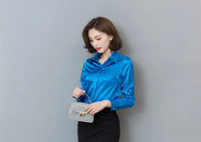 Load image into Gallery viewer, Elegant Satin Silk Office Blouse
