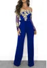 Load image into Gallery viewer, Elegant Off Shoulder Lace Jumpsuit
