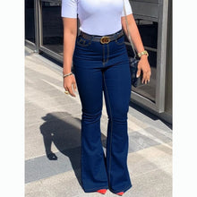 Load image into Gallery viewer, High Waist Vintage Flared Jeans
