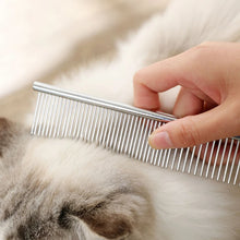 Load image into Gallery viewer, Stainless Steel Dog Comb Long Thick Hair Fur Removal Brush 16/19cm Pets Dog Cat Grooming Dematting Combs for Shaggy Dogs
