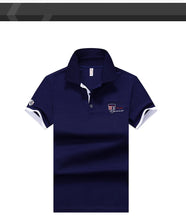 Load image into Gallery viewer, Polo Shirt Men Summer New Men's Short-Sleeved Polo Shirt Mens Embroidery Synthetic Fiber Fabric Youth Casual Business Polo Shirt
