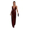 Load image into Gallery viewer, 2024 European and American Deep V French Backless Sequin Wholesale Women's Fashion Spice Sleeveless Halter Jumpsuit

