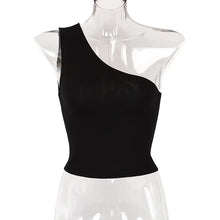 Load image into Gallery viewer, Women Sports Tank Tops Sexy Crop Tops Vest Casual Female One Shoulder Summer Outfits Tops Fitness Elastic
