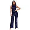 Load image into Gallery viewer, Elegant High-Waisted Sequin Jumpsuit
