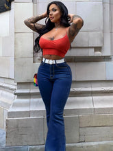 Load image into Gallery viewer, High Waist Vintage Flared Jeans
