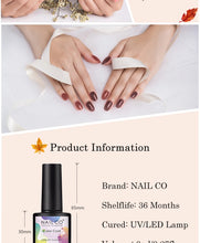 Load image into Gallery viewer, NAILCO 8ml Pink Red Colors Gel Nail Polish Nail Art Varnishes Gel Lacquer Coat LED Nails Manicure Design UV Gel Varnish Soak Off
