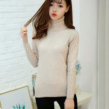 Load image into Gallery viewer, Cashmere Style Turtleneck Knit Pullover
