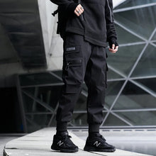 Load image into Gallery viewer, New Joggers Cargo Pants Men Fashion Ribbons Pocket Harem Trousers Sweatpants Men Hip Hop Harajuku Streetwear Casual Pants
