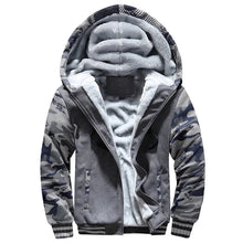 Load image into Gallery viewer, Camouflage Fleece Hooded Jacket
