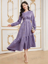 Load image into Gallery viewer, 3D Textured Woven Weaved Jacquard With Floral Raised Detailed Fukro Pattern for Making Children Wear Women Dresses Clothings
