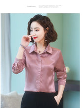 Load image into Gallery viewer, Elegant Satin Silk Office Blouse
