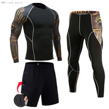 Load image into Gallery viewer, Men's Compression Sportswear Suits Gym Tights Training Clothes Workout Jogging Sports Set Running Rashguard Tracksuit For Men
