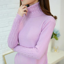 Load image into Gallery viewer, Cashmere Style Turtleneck Knit Pullover
