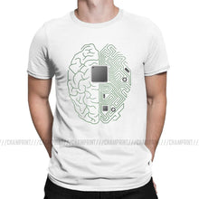 Load image into Gallery viewer, Men T-Shirts The Brain Electronic Circuit Board Novelty Tees Computer Chip Engineers Developer Geek T Shirts Original Clothing
