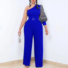 Load image into Gallery viewer, Diagonal Shoulder Wide Leg Jumpsuit
