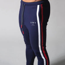 Load image into Gallery viewer, Mens Joggers Side Stripe Sweatpants Man Gym Workout Fitness Cotton Trousers Male Casual Fashion Skinny Track Zipper Design Pants
