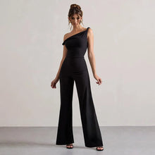 Load image into Gallery viewer, D&amp;M 2025 Satin Jumpsuit for Ladies Elegant Summer Style High Waist Solid Color Casual Tube Tops Long Jumpsuits for Parties
