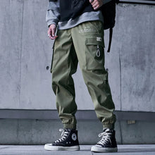 Load image into Gallery viewer, New Joggers Cargo Pants Men Fashion Ribbons Pocket Harem Trousers Sweatpants Men Hip Hop Harajuku Streetwear Casual Pants

