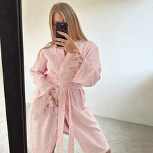 Load image into Gallery viewer, Elegant Cotton Kimono Night Robe
