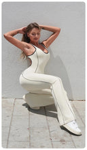 Load image into Gallery viewer, Seamless Backless Yoga Jumpsuit Set

