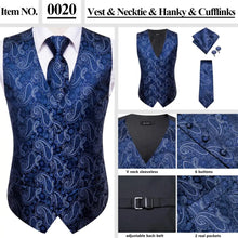Load image into Gallery viewer, Men’s Silk Jacquard Suit Vest Set
