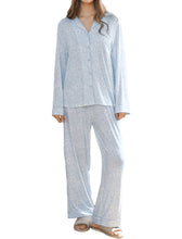 Load image into Gallery viewer, Pink Floral Long Sleeve Pajama Set
