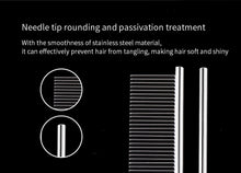 Load image into Gallery viewer, Stainless Steel Dog Comb Long Thick Hair Fur Removal Brush 16/19cm Pets Dog Cat Grooming Dematting Combs for Shaggy Dogs
