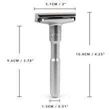 Load image into Gallery viewer, QSHAVE Adjustable Safety Razor Double Edge Classic Mens Shaving Mild to Aggressive 1-6 File Hair Removal Shaver it with 5 Blades
