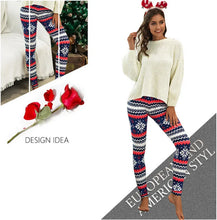 Load image into Gallery viewer, Christmas Leggings  Fashion Milu Deer Printing Festival Ultra Soft Brushed Pants Ankle Length Black Deals
