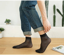 Load image into Gallery viewer, 10pairs Bamboo Fiber Men Socks Summer Spring Sports Socks Sweat absorption deodorant Thin Stripe Breathable Silk Long Sock
