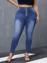 Load image into Gallery viewer, High Waist Skinny Denim Jeans
