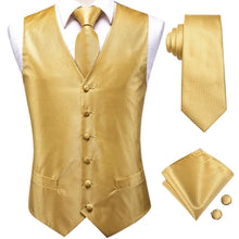 Load image into Gallery viewer, Men’s Silk Jacquard Suit Vest Set
