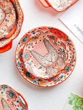 Load image into Gallery viewer, 1pc/cute rabbit hand-painted bowl and plate underglaze ceramic household soup bowl commercial hotel noodle bowl fruit salad bowl

