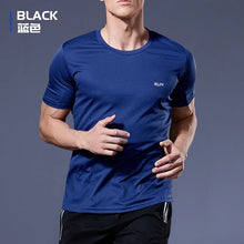 Load image into Gallery viewer, Men's Fitness Gym T Shirts 2020 Shirt Homme Running Men Designer Quick Dry T-Shirts Running Slim Fit Tops Tees Sport Muscle Tee
