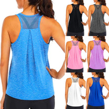 Load image into Gallery viewer, Yoga Shirt Female New Style T-Shirt Loose Fitness Tops Vest Women Sleeveless Sport Tee Quick-Drying Gym Running Workout Blouse
