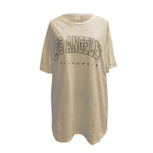 Load image into Gallery viewer, Fashion Women's T-shirts LOS ANGELES Letter Prints T Shirt Women 2021 O-Neck Oversized Loose Short Sleeve Summer Tops Streetwear
