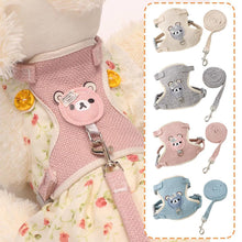 Load image into Gallery viewer, Lovely Small Pet Vest Chest Strap Dog Leash Traction Rope Walking Dog Cat Bunny Vest Harness Poodle Collar Leash Dog Accessories
