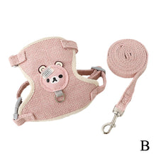 Load image into Gallery viewer, Lovely Small Pet Vest Chest Strap Dog Leash Traction Rope Walking Dog Cat Bunny Vest Harness Poodle Collar Leash Dog Accessories
