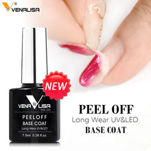 Load image into Gallery viewer, VENALISA New Arrival Long Wear Tempered Nowipe Top Coat Easy Peel Off Water Base Coat Basic Nail Gel Polish Enamel Varnish Gels
