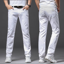 Load image into Gallery viewer, Slim Fit White Stretch Jeans
