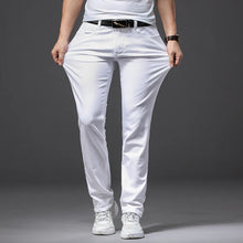 Load image into Gallery viewer, Slim Fit White Stretch Jeans
