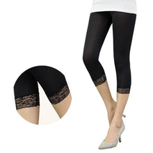 Load image into Gallery viewer, Thin Lace Short Leggings Summer Jeggings Women Pants Bodycon Cropped Capris Skinny Legging Black White Push Up Trousers Elastic
