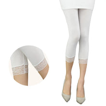 Load image into Gallery viewer, Thin Lace Short Leggings Summer Jeggings Women Pants Bodycon Cropped Capris Skinny Legging Black White Push Up Trousers Elastic
