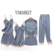 Load image into Gallery viewer, Summer Lace Five Piece Sleepwear
