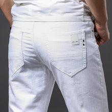 Load image into Gallery viewer, Slim Fit White Stretch Jeans
