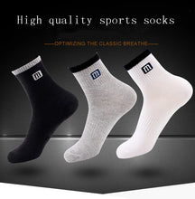 Load image into Gallery viewer, Men’s Premium Cotton Crew Socks – 3 Pair Pack
